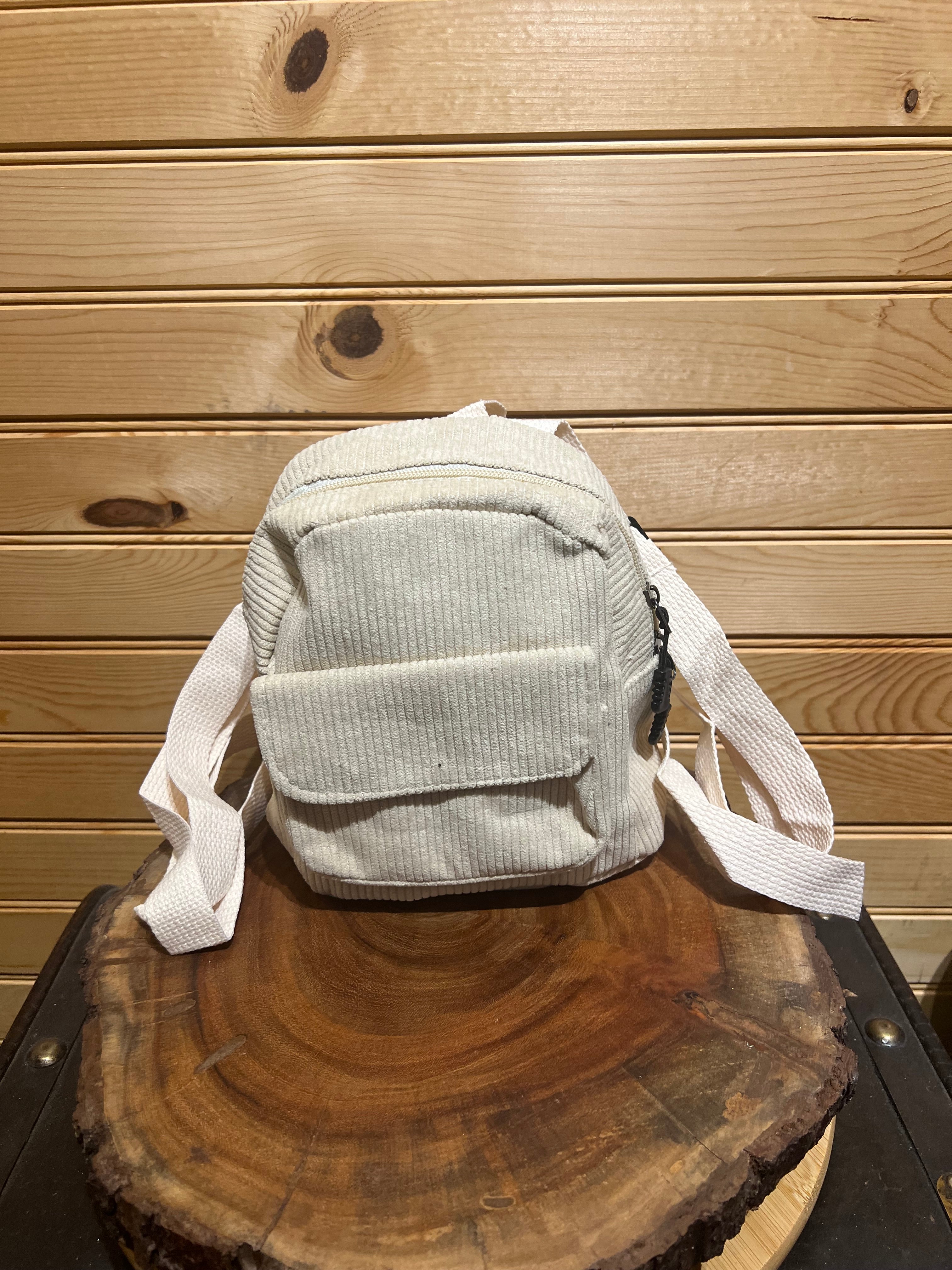 Small Corduroy Backpack - Oatmeal