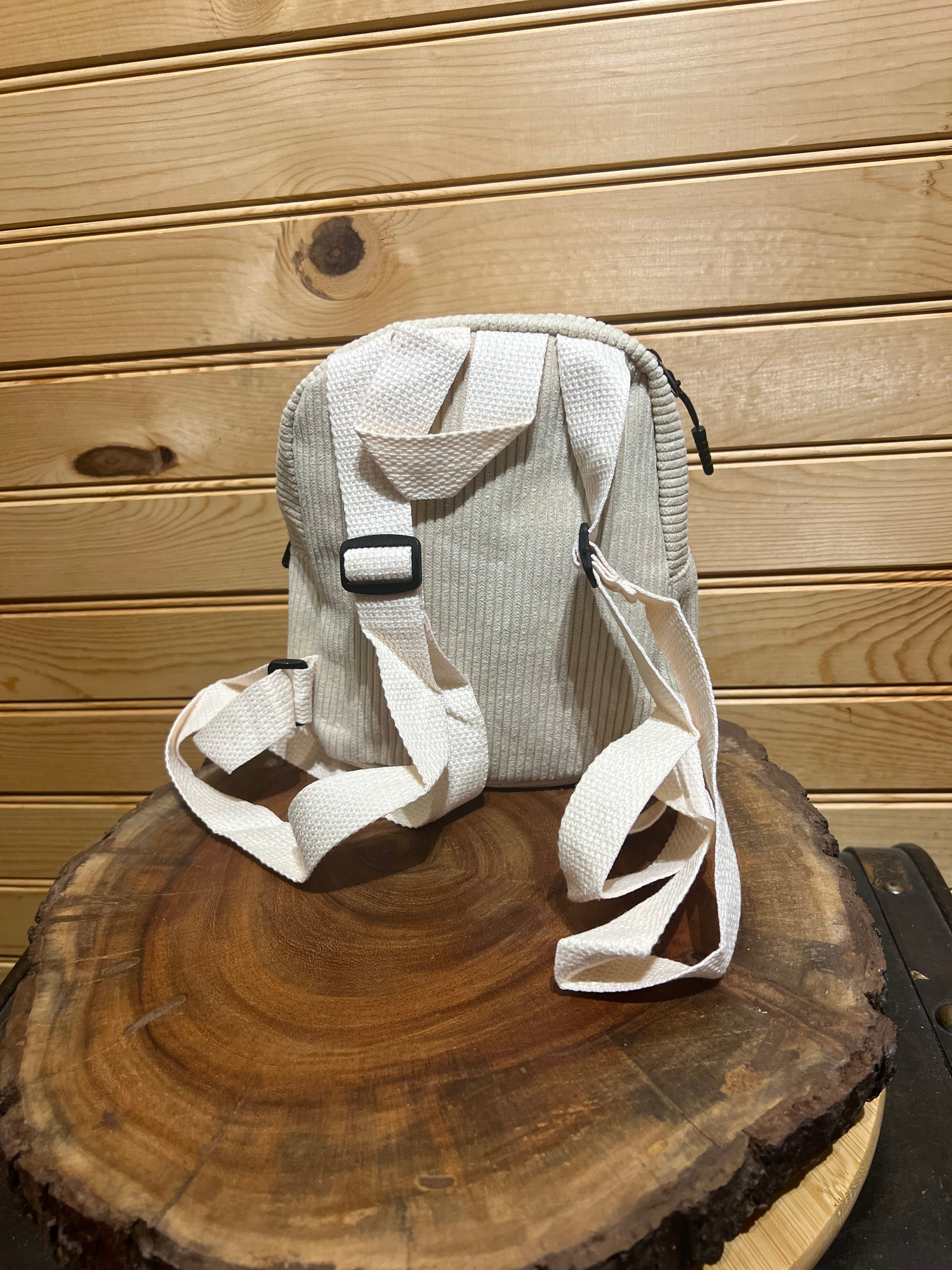 Small Corduroy Backpack - Oatmeal