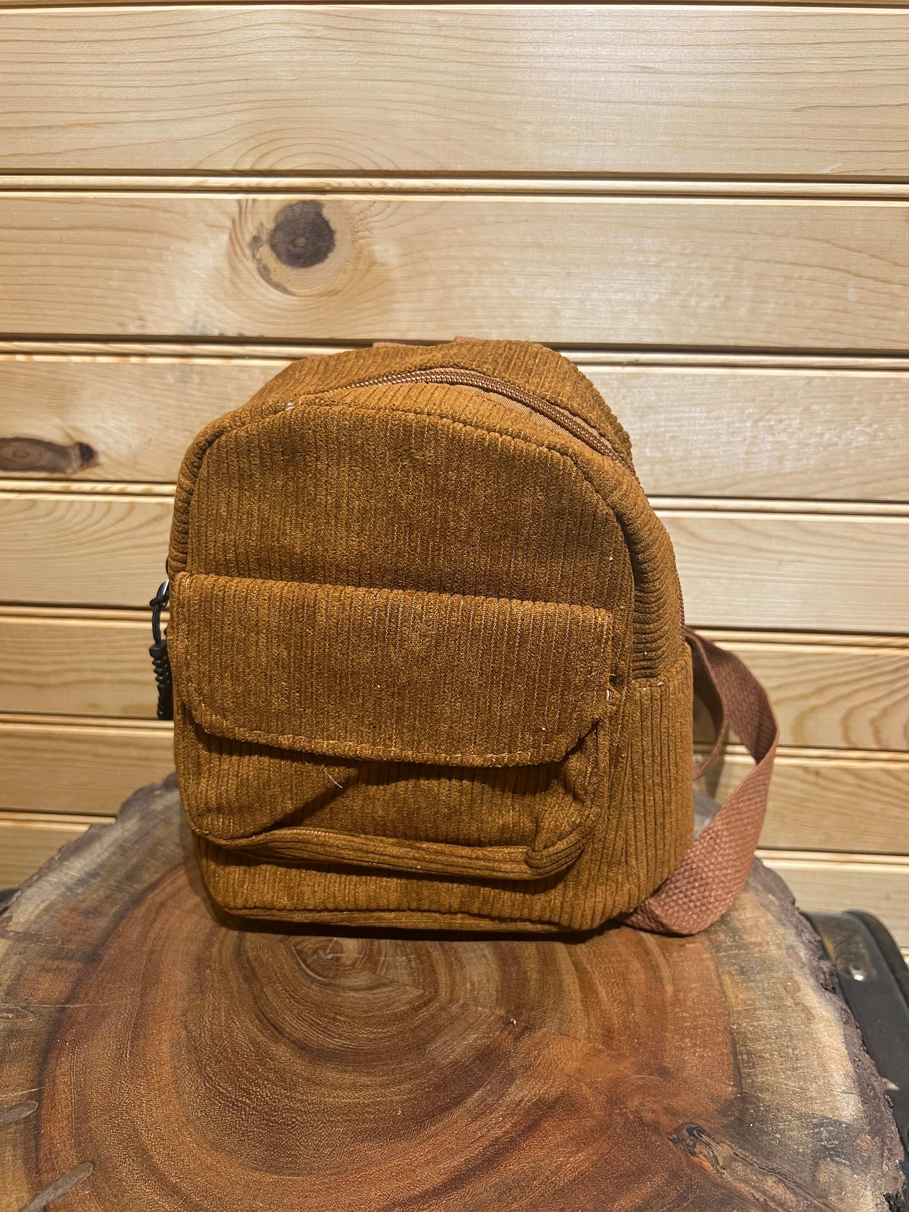 Small Corduroy Backpack - Cinnamon