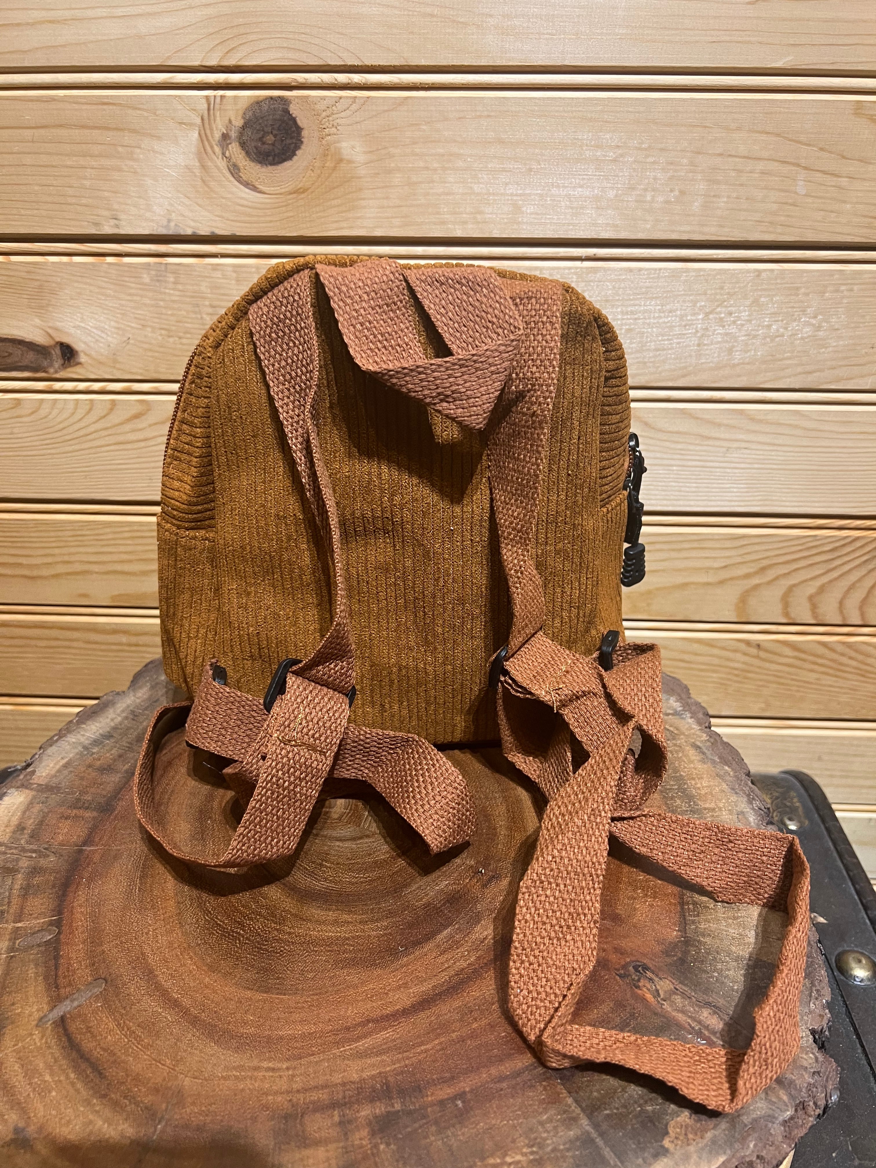 Small Corduroy Backpack - Cinnamon