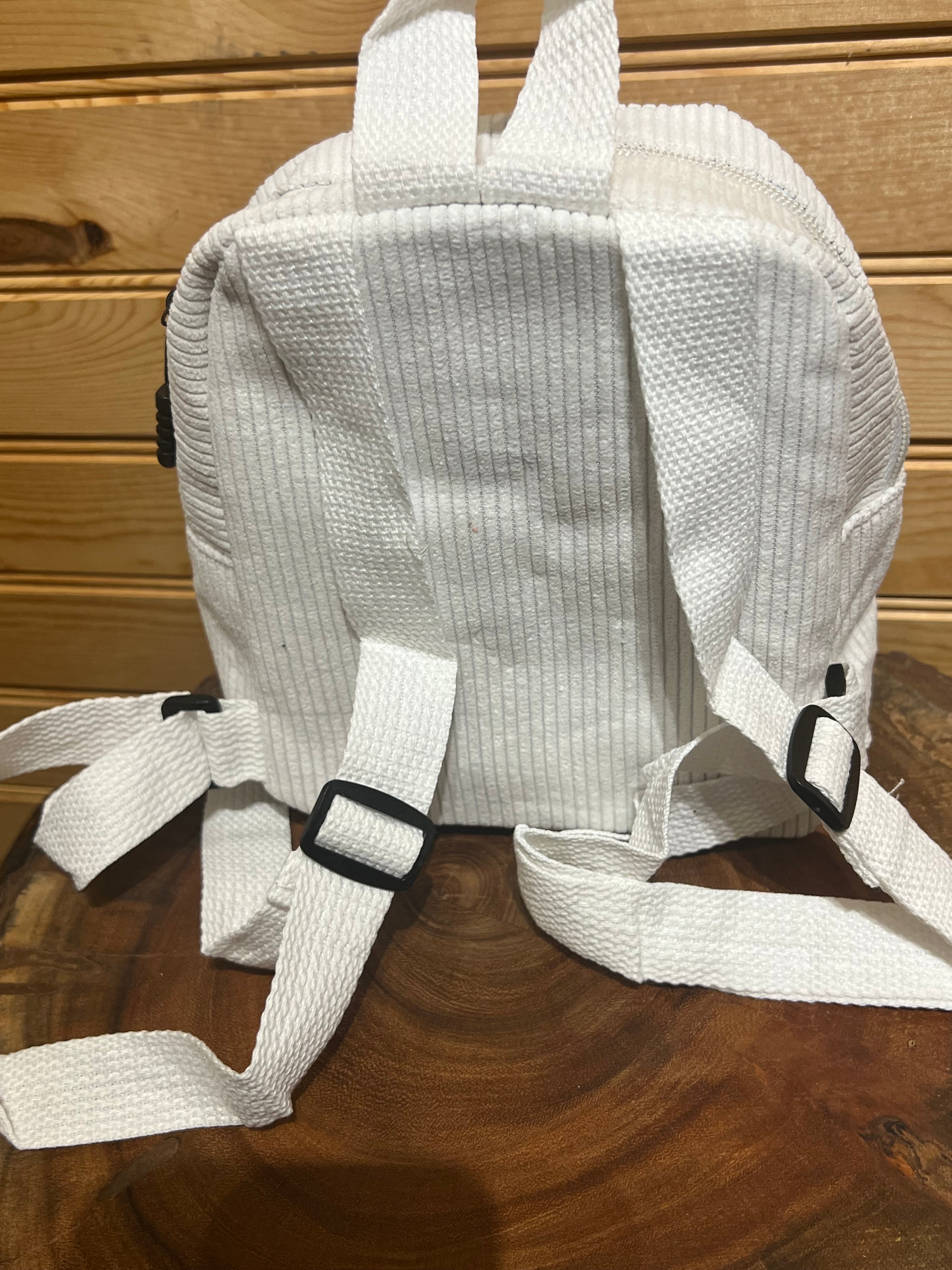 Small Corduroy Backpack - Off White