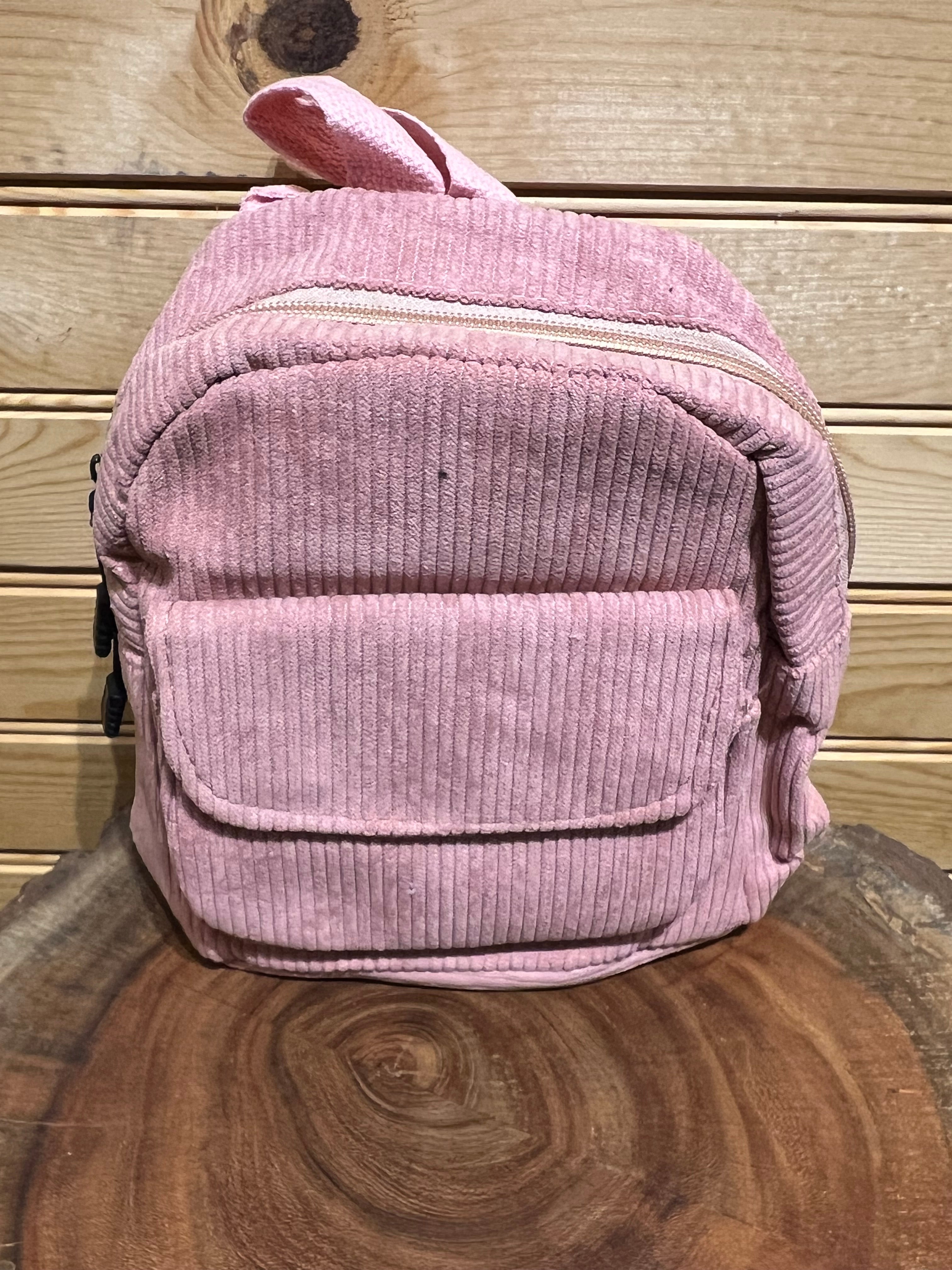 Small Corduroy Backpack - Dusty Rose