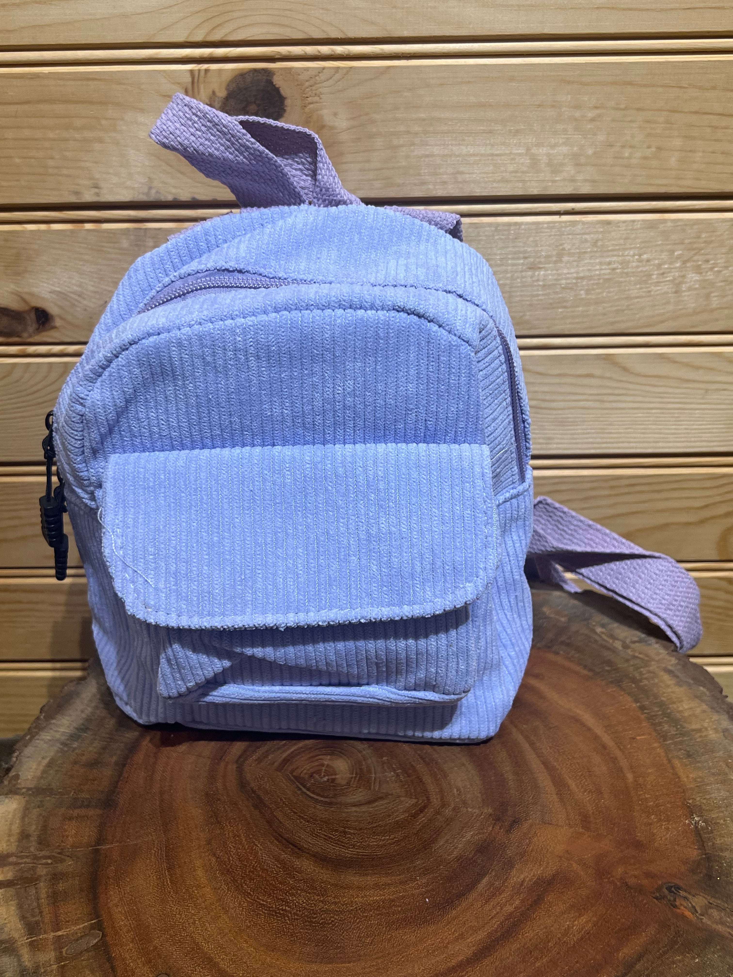 Small Corduroy Backpack - Lavender