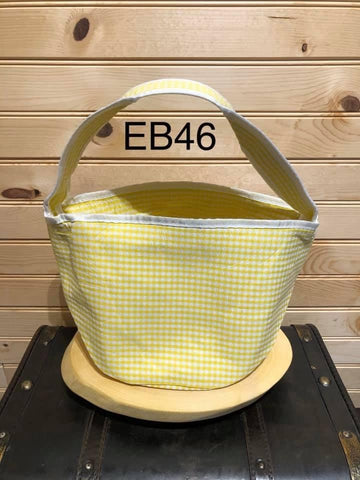 Easter Basket - yellow Gingham
