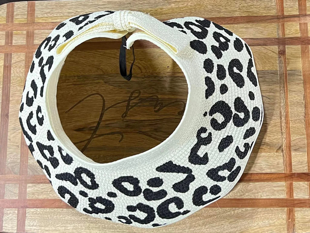 Cream Leopard Adult Sun Hat