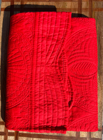Heirloom Baby Quilt - Red