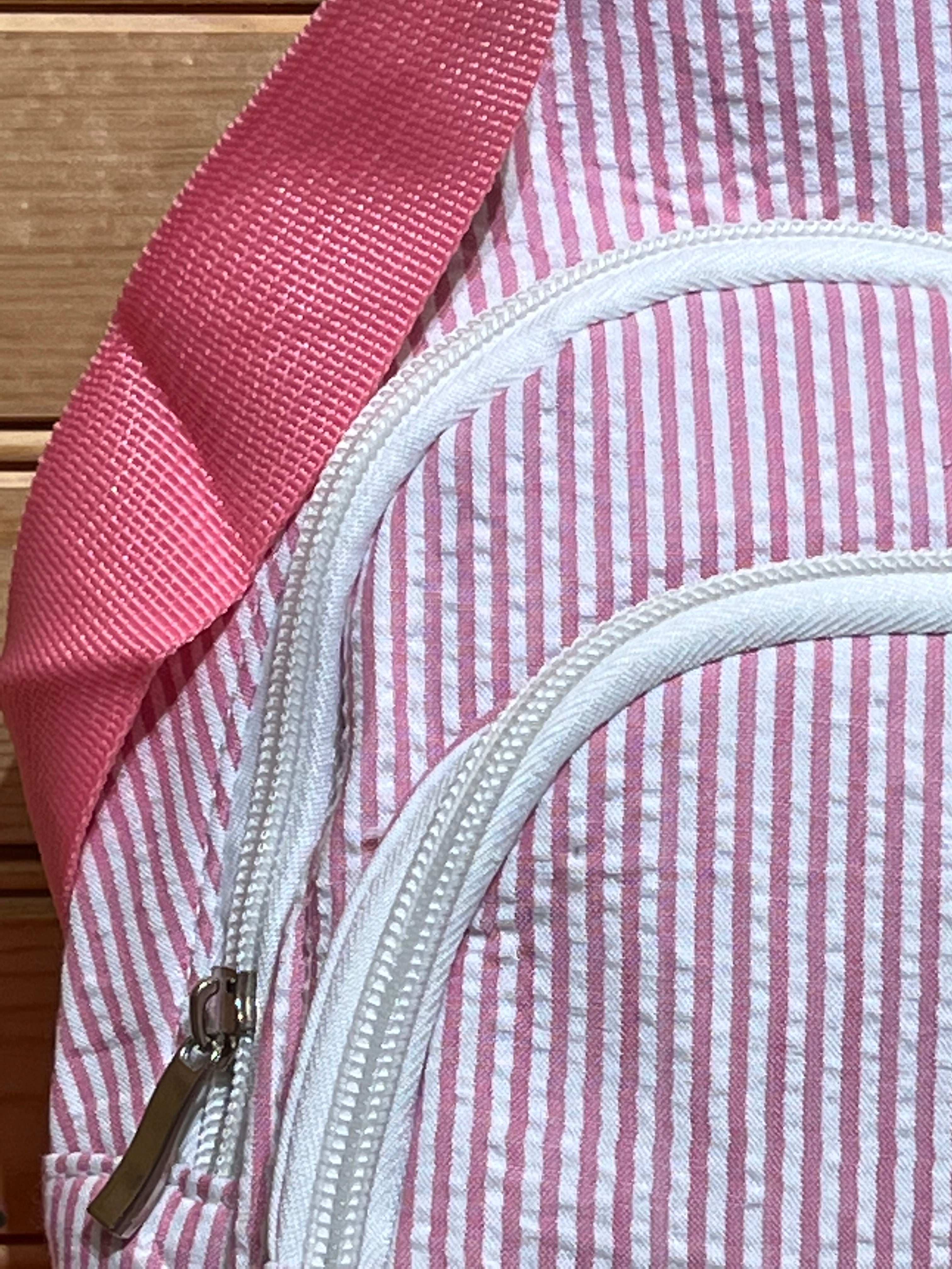 Seersucker Sling Bag - Hot Pink