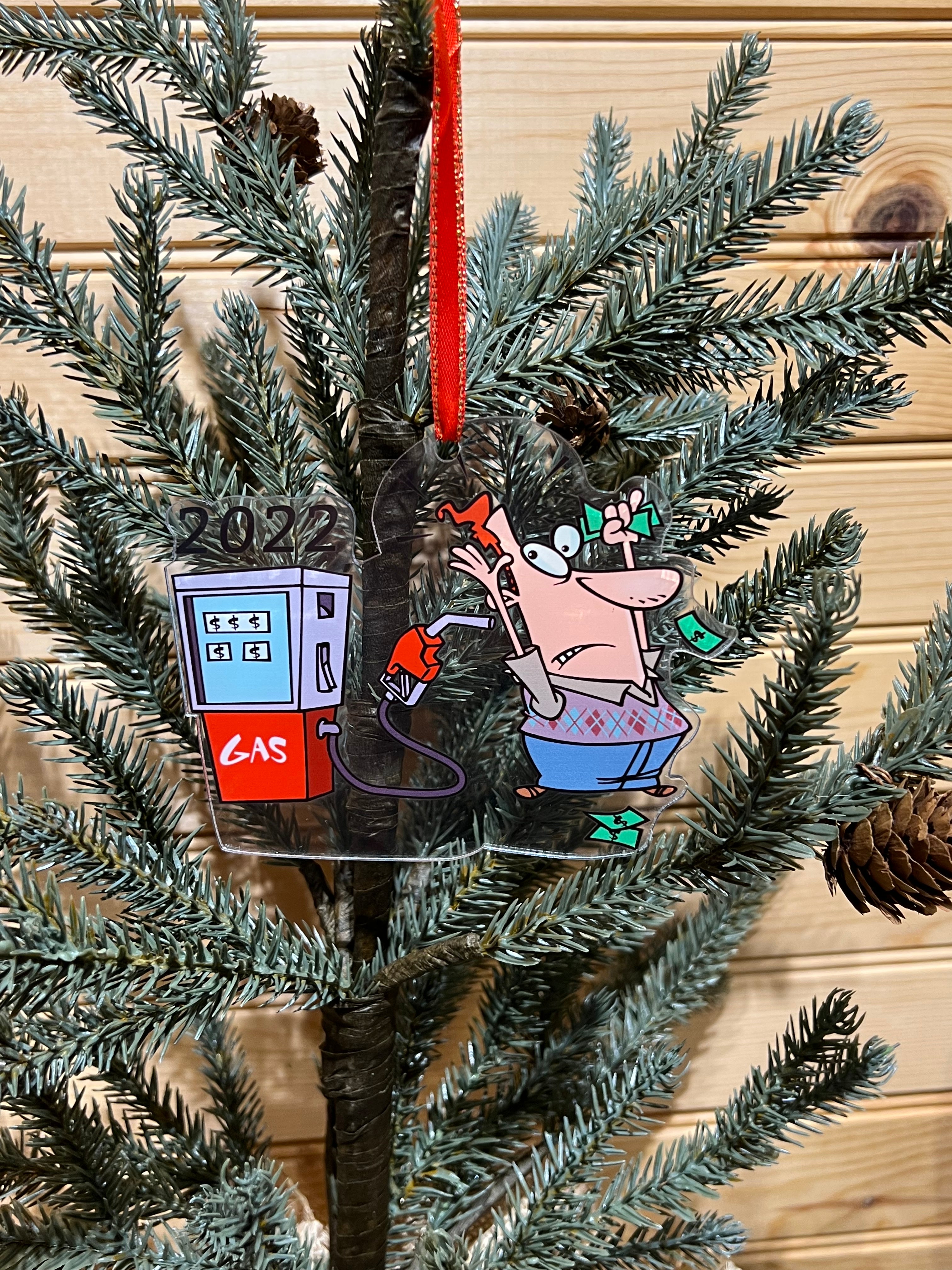 Acrylic Christmas Ornament - Gas Holdup