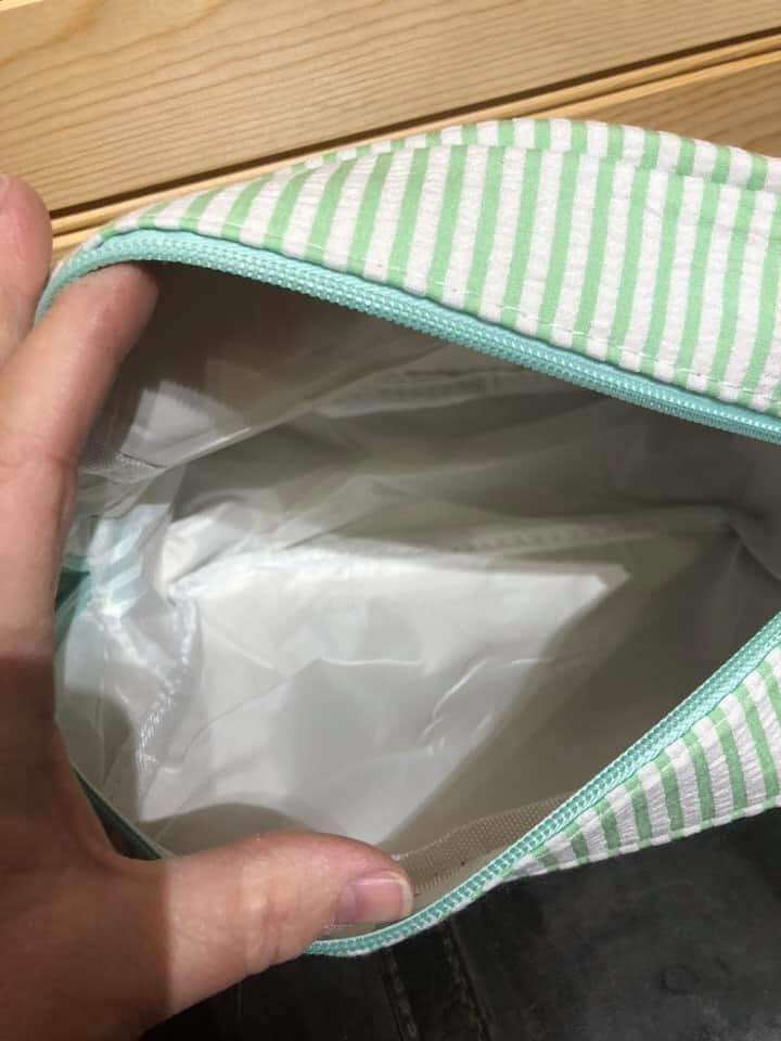 Original Seersucker Makeup Bag - Red