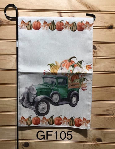 Garden Flag - GF105 - Antique Truck with Fall Harvest