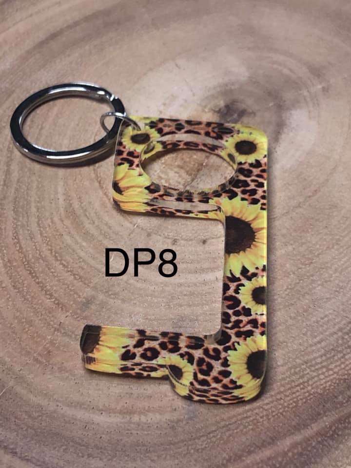 Acrylic Door Puller - DP8 - Leopard Sunflowers