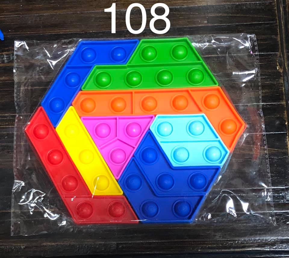 Puzzle Pop Toy - Hexagon #2 (at least what I call it.) - Numbers on the pop bubbles