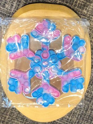 Pop toy - Snowflake Puzzle Pink & Blue