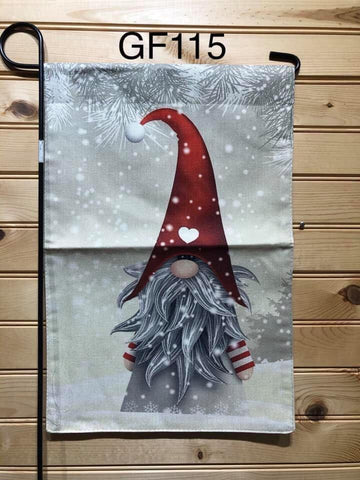 Garden Flag - GF115 - Gnome with Red Hat with Heart