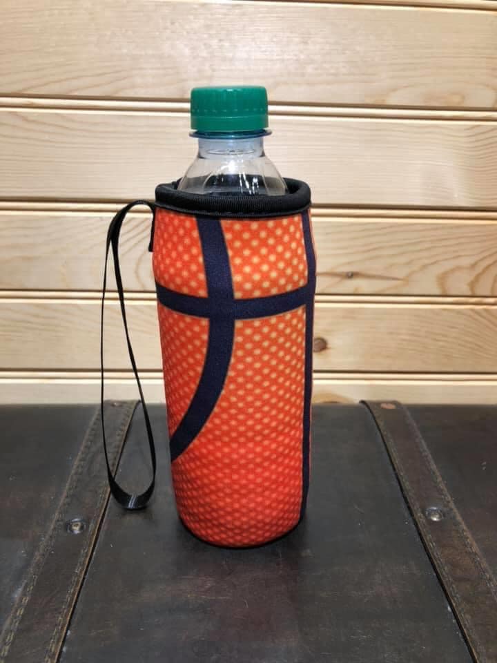 Neoprene Water Bottle Sleeve - Basketball