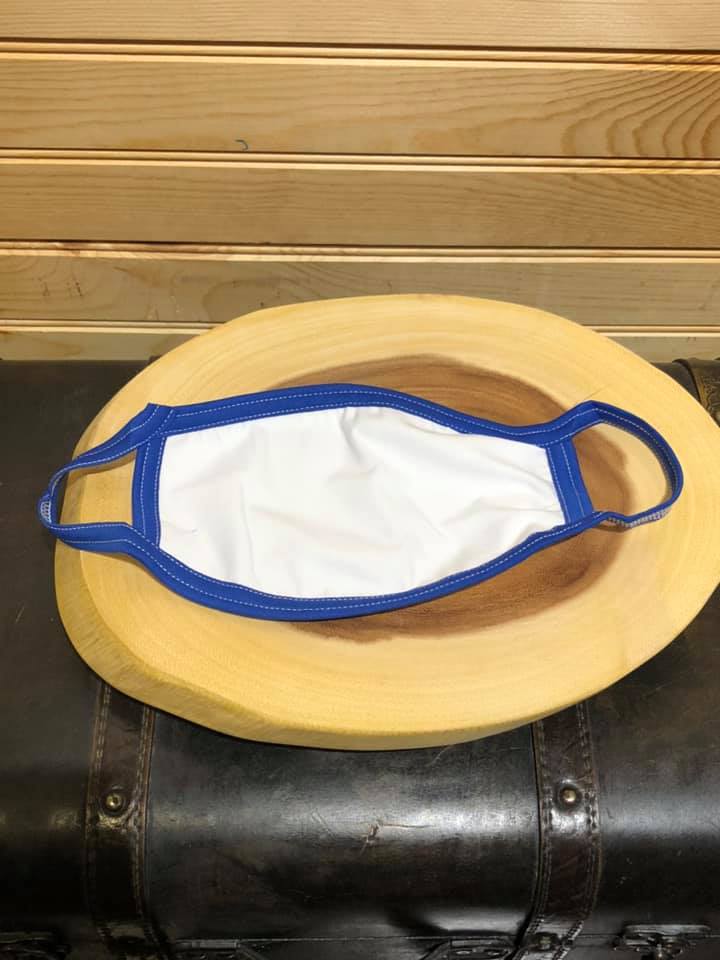 Mask - White with Blue Trim