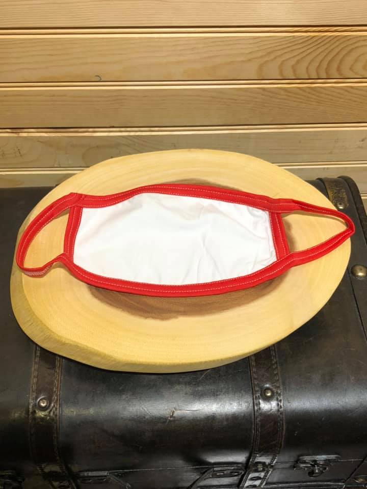 Mask - White with Red Trim