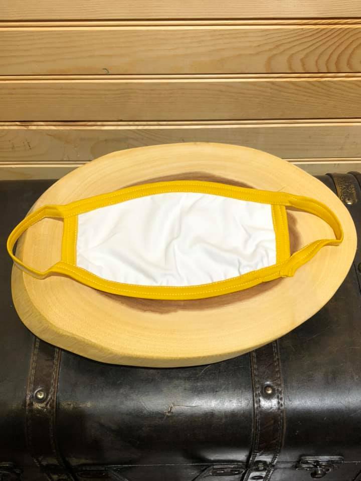 Mask - White with Yellow Trim