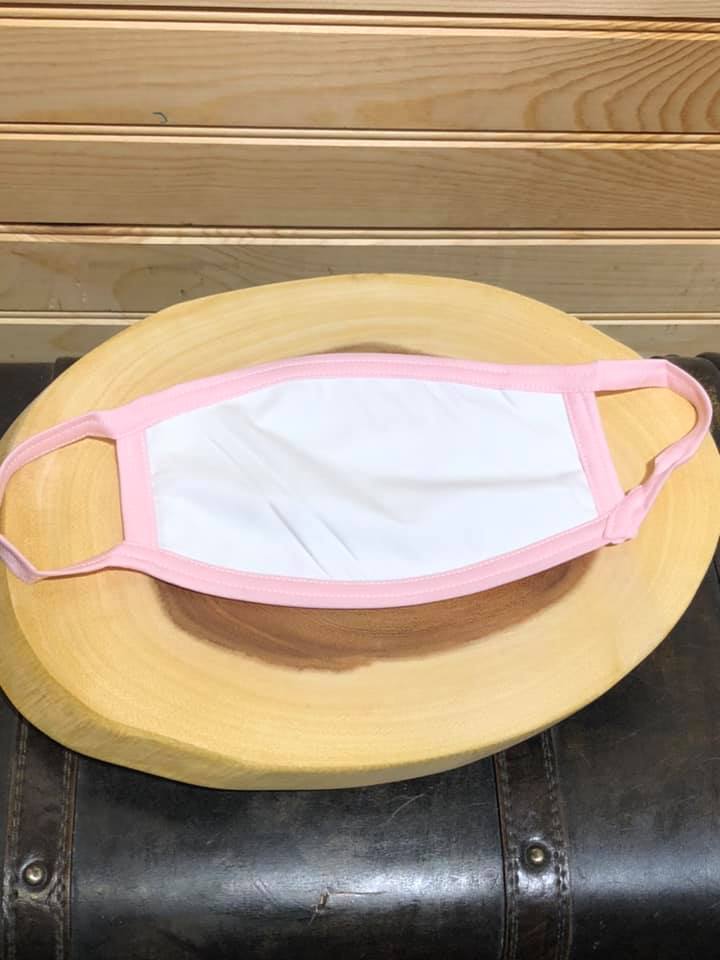Mask - White with Pink Trim