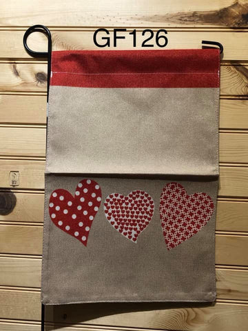 Garden Flag - GF126 - Three Hearts