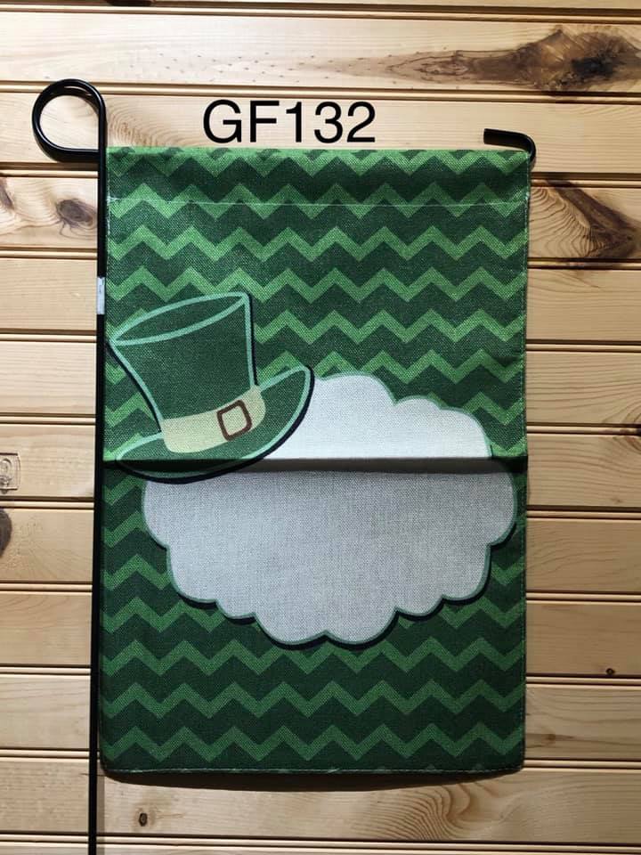 Garden Flag - GF132 - Leprechaun Hat Monogram