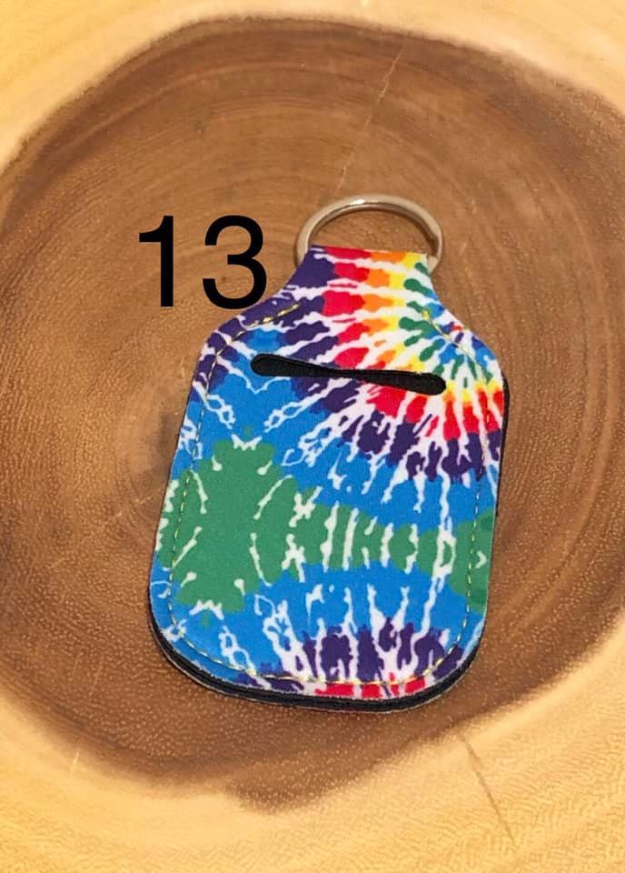 Neoprene Hand Sanitizer Keyring - #13 - Tie Dye