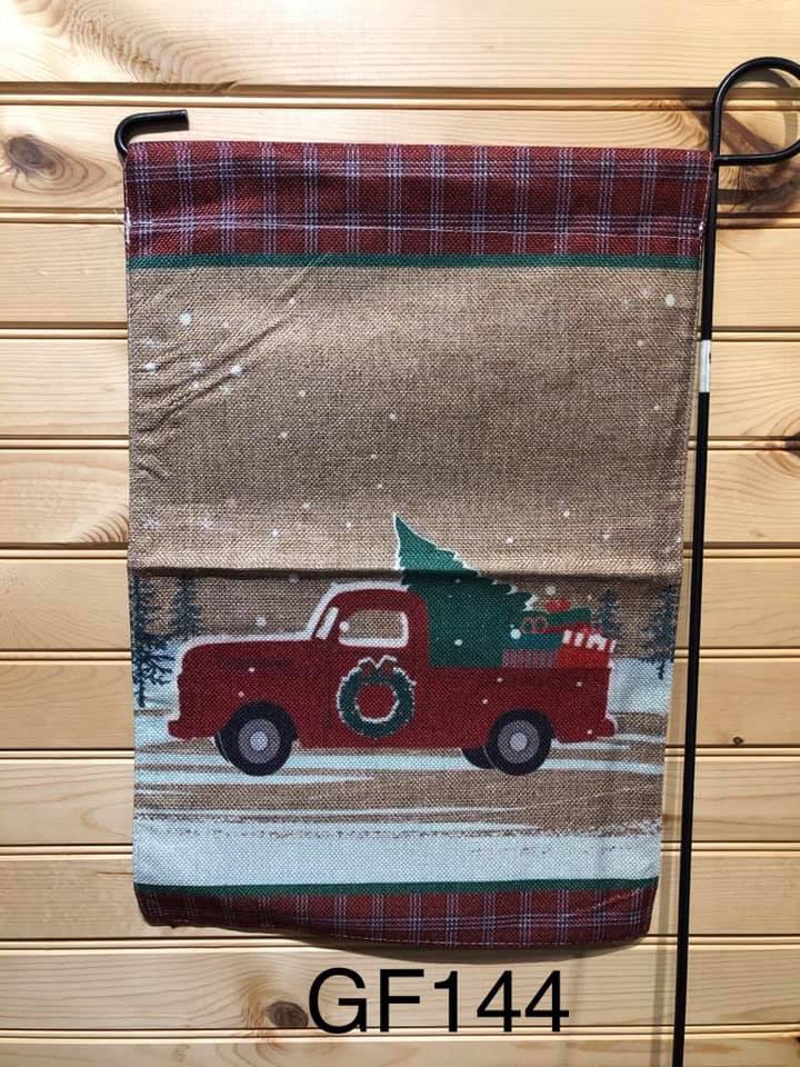 Garden Flag - GF144 - Original Red Truck with Tree