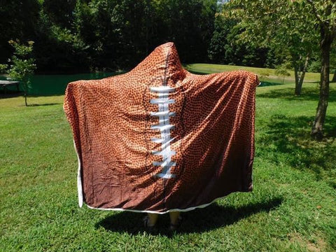 Adult Hooded Sports Blanket - Football
