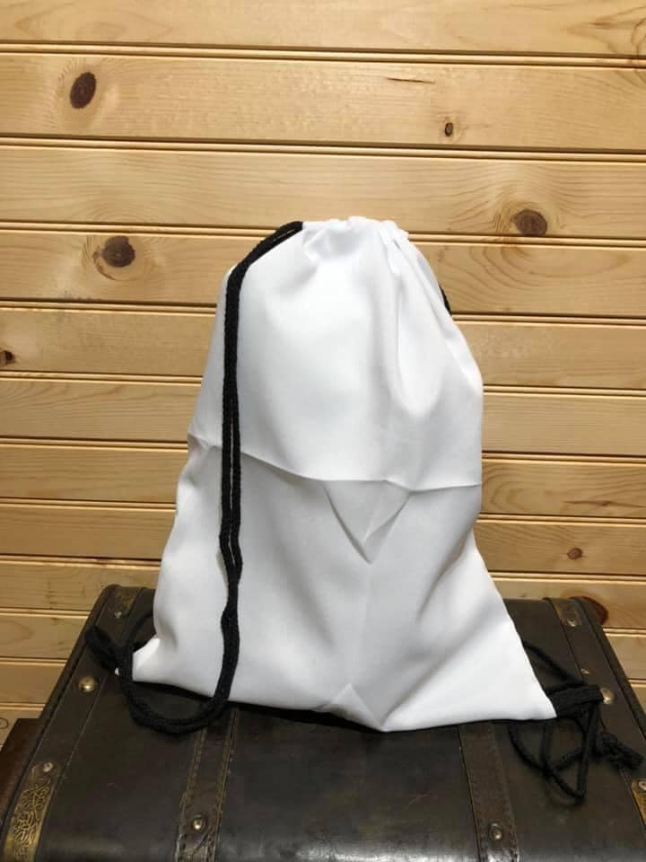 Drawstring Backpack - White