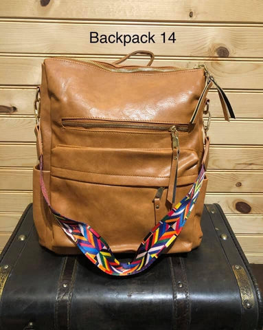 Bango Vegan Leather Bango Backpack - Camel (14)