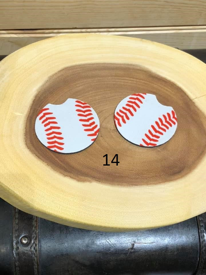 Neoprene Car Coaster - Baseball