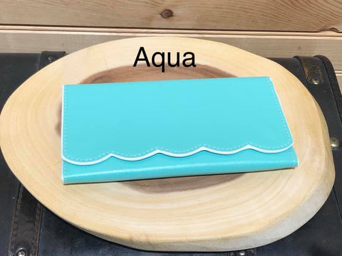Scallop Wallet - Aqua