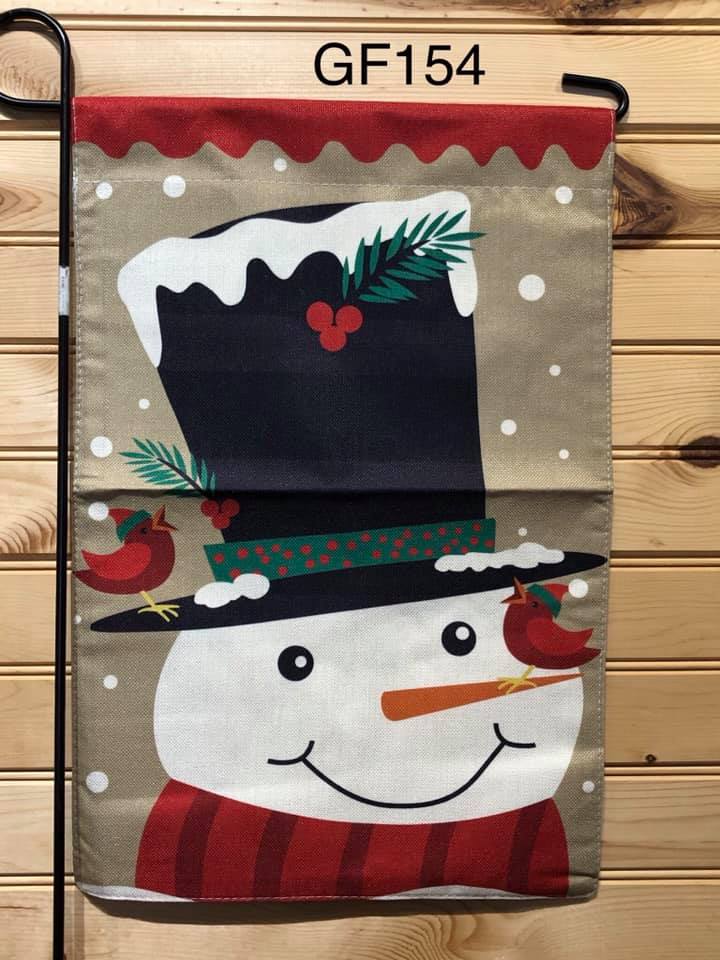 Garden Flag - GF154 - Snowman with Red Birds