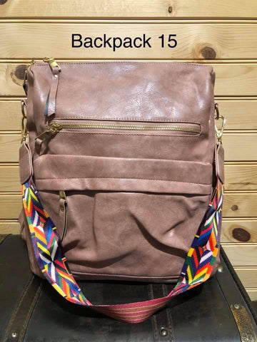 Bango Vegan Leather Backpack - Pink (15)
