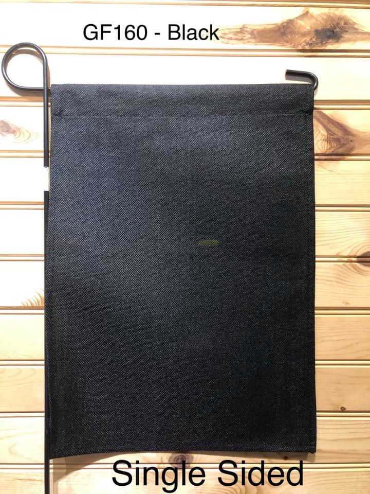 Garden Flag - GF160 - Black with Black stitching