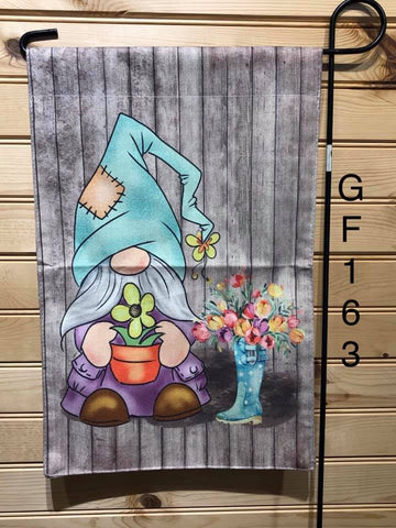 Garden Flag - GF163 - Flower Loving Gnomes