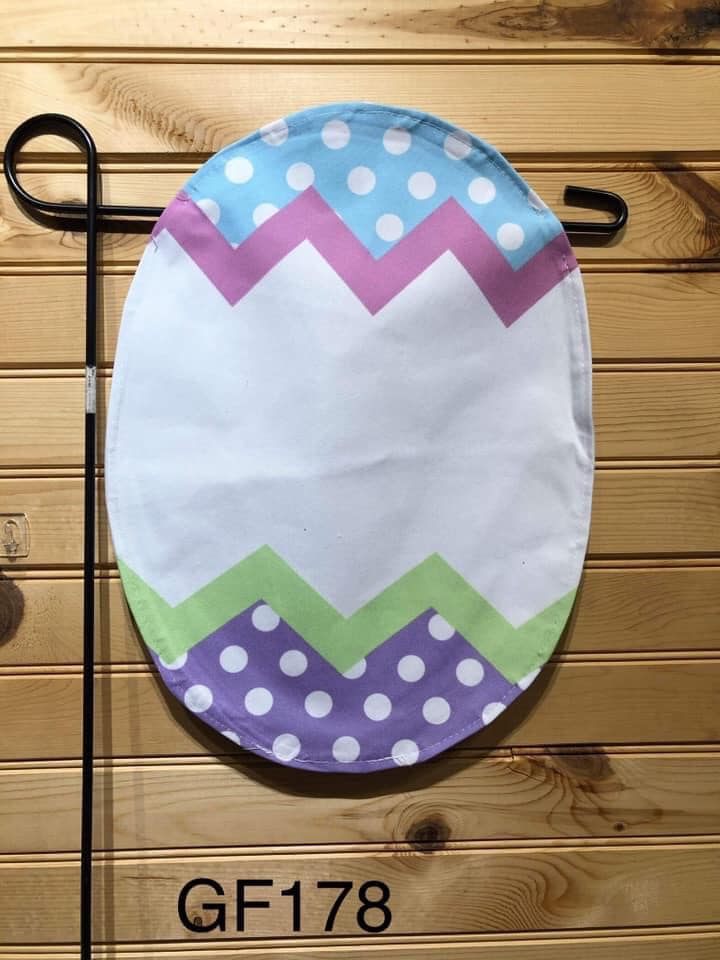 Garden Flag - GF178 - Egg with Purple Polka dot