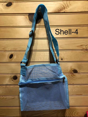 Zipper Seashell Bag - Blue