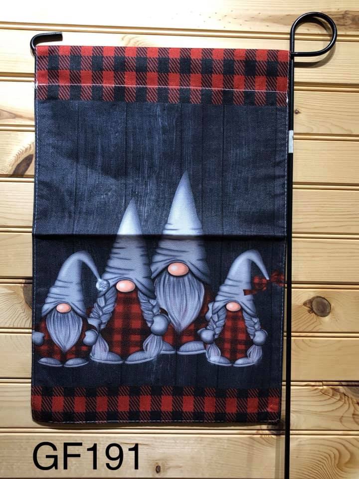 Garden Flag - GF191 - Red Buffalo - Gnomes