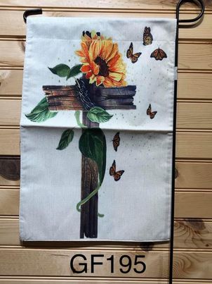 Garden Flag - GF195 - Cross with Sunflower