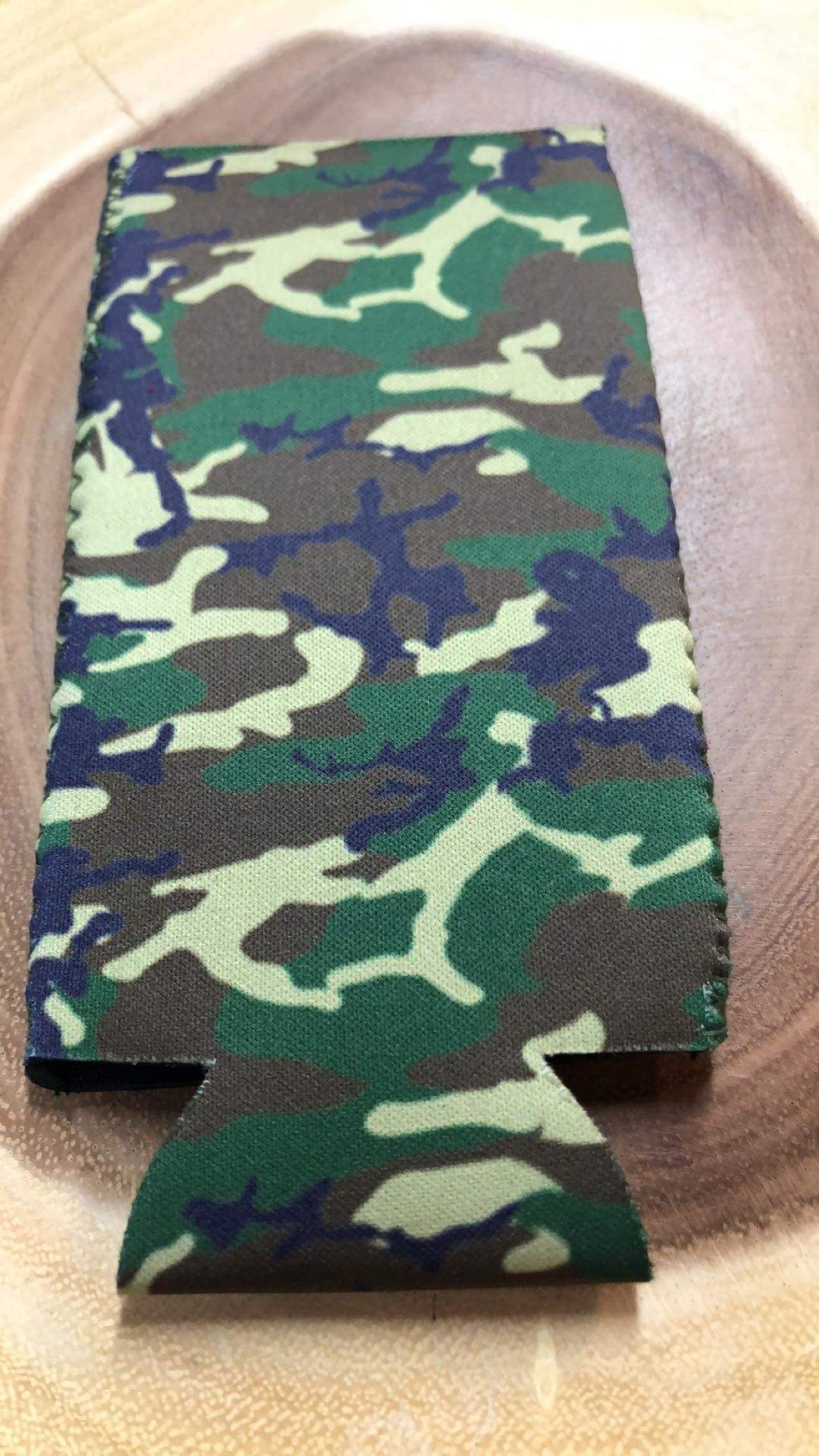 Tall Skinny Can Sleeve - Camo/Tan Green