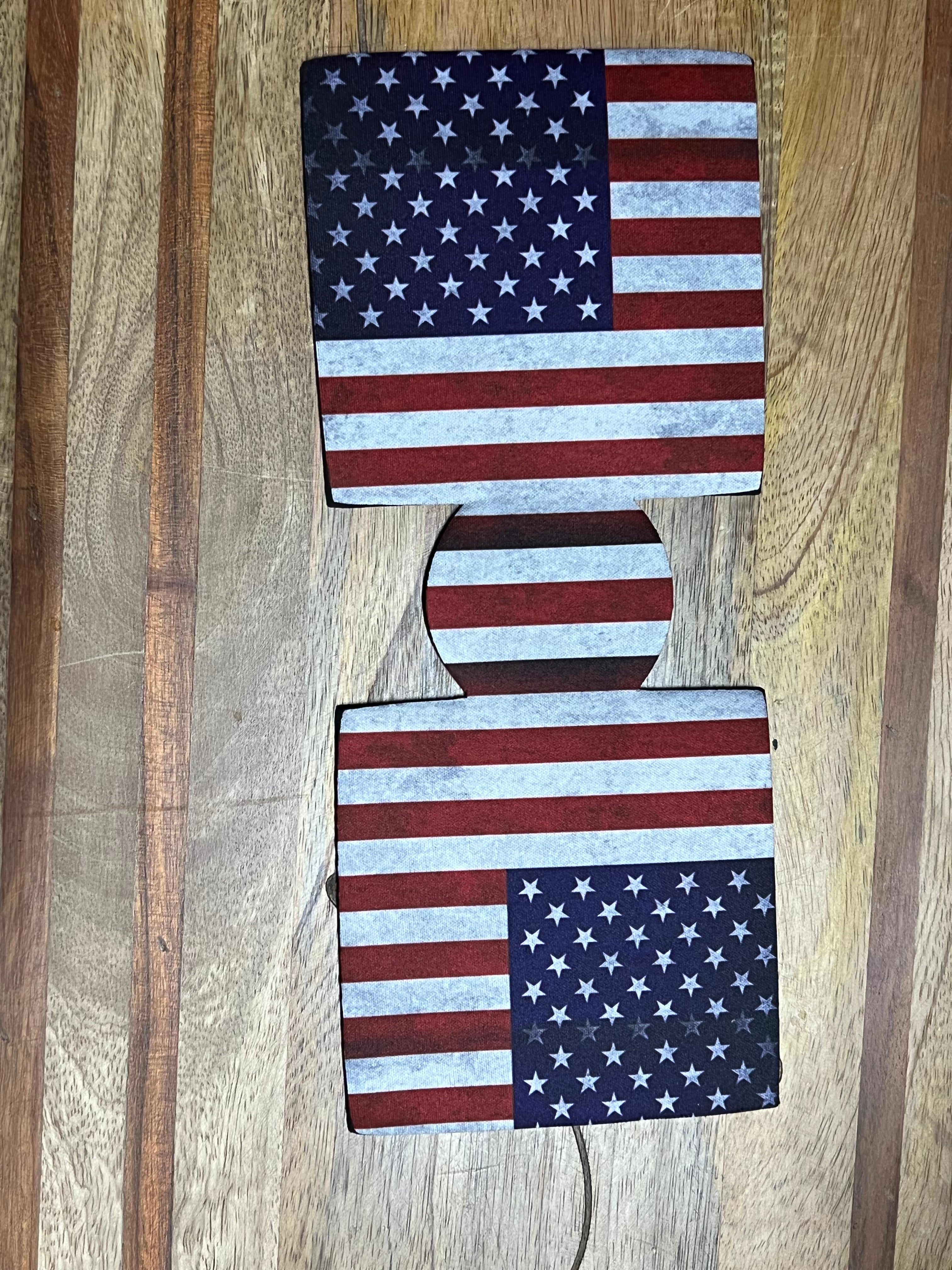 Oversized UnSewn Can Sleeve - American Flag