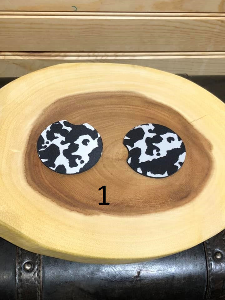 Neoprene Car Coaster - Cow