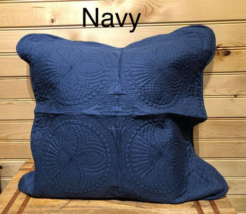 Heirloom Pillow Covers - Navy