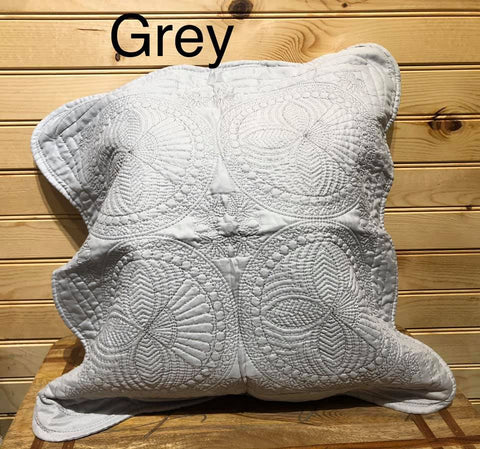 Heirloom Pillow Covers - Grey