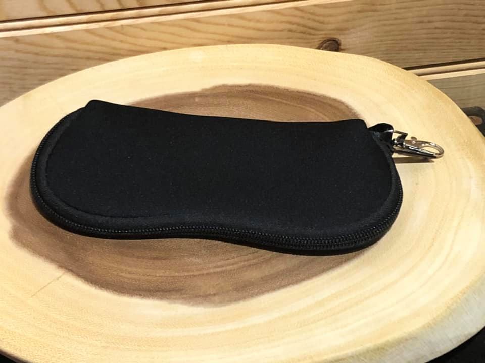 Zipper Eye Glass Case - Black