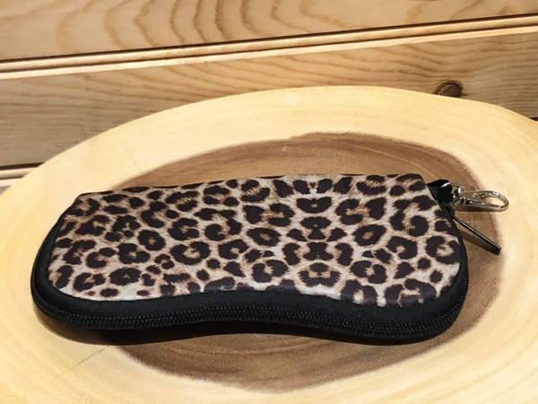 Zipper Eye Glass Case - Leopard