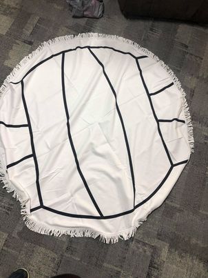 Round Beach Towel - Volleyball