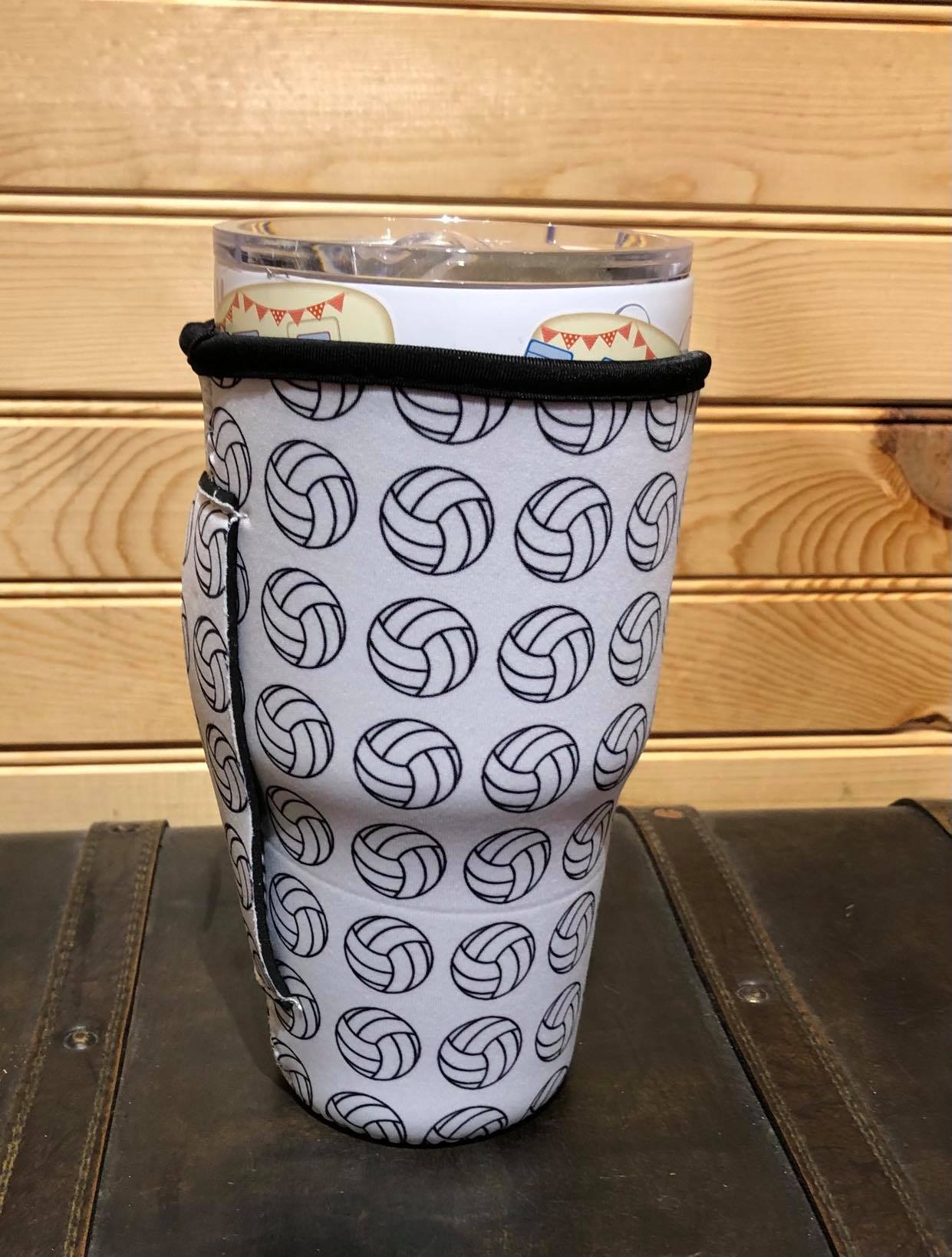Neoprene 30 oz (Large) Drink Sleeve - Volleyball