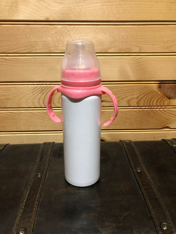 8 oz Sublimation Baby Bottle - Pink